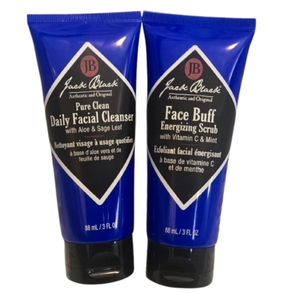 Jack Black Skincare Set: Daily Facial Cleanser & Exfoliant With Vitamin C
